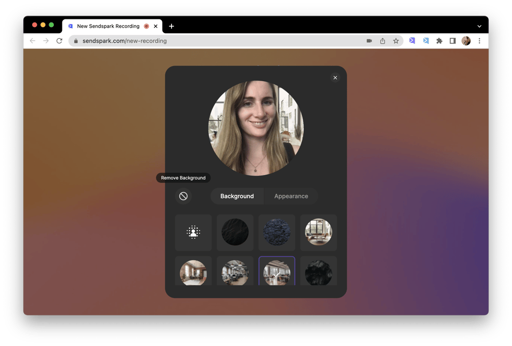Sendspark cam effects