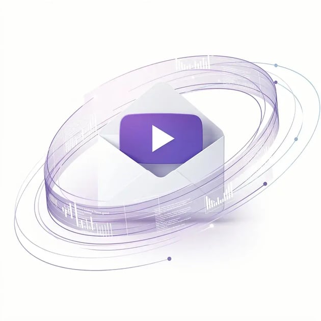 Professional visualization of sending video through email for B2B sales teams