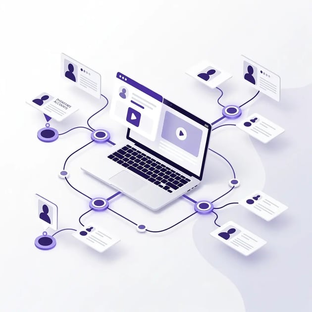Outbound sales video personalization workflow illustration