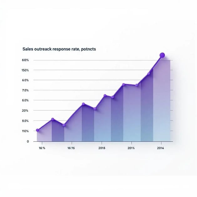 B2B sales outreach response rate comparison showing video prospecting vs text email metrics