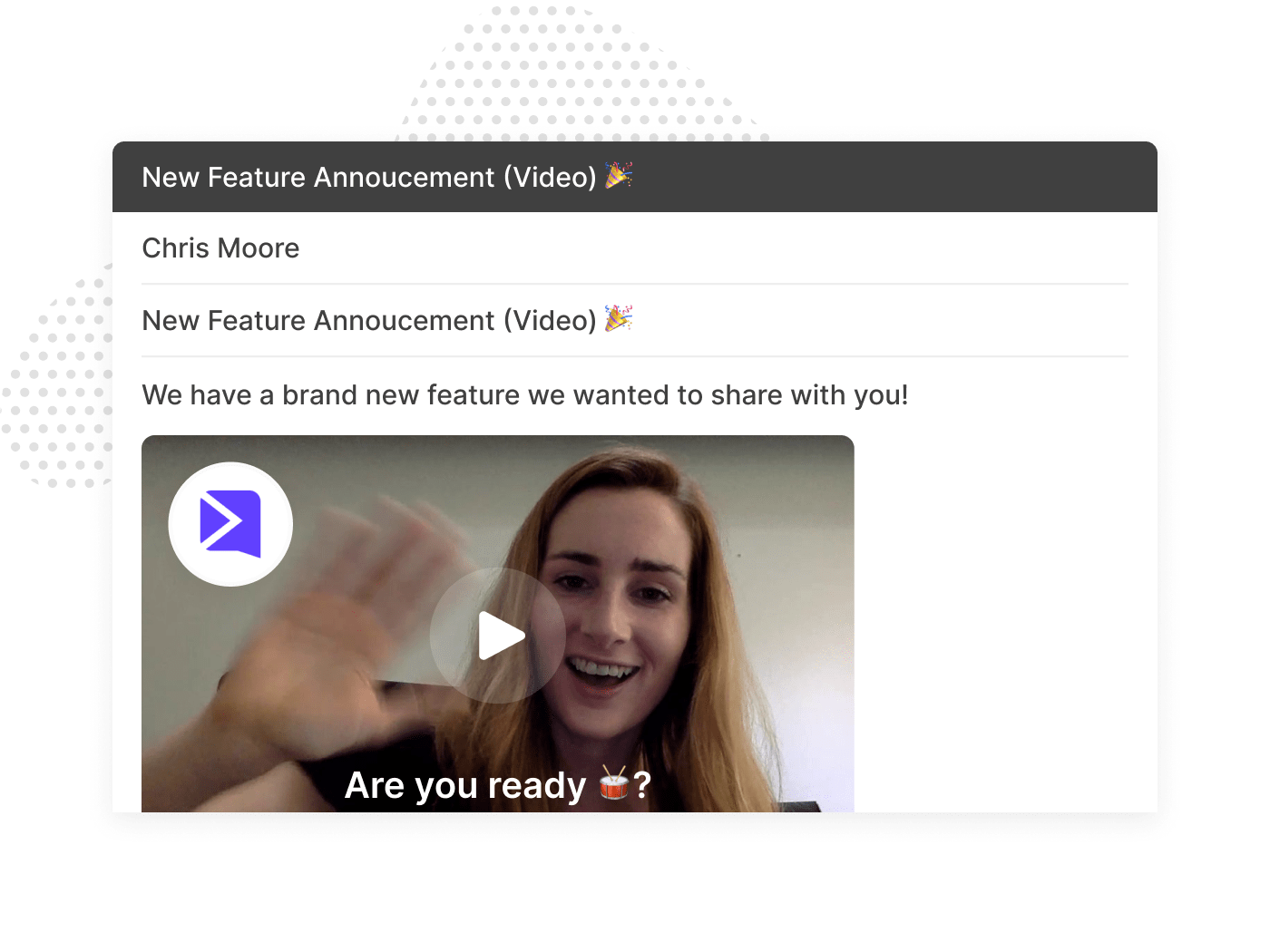 Product Announcement Video Emails