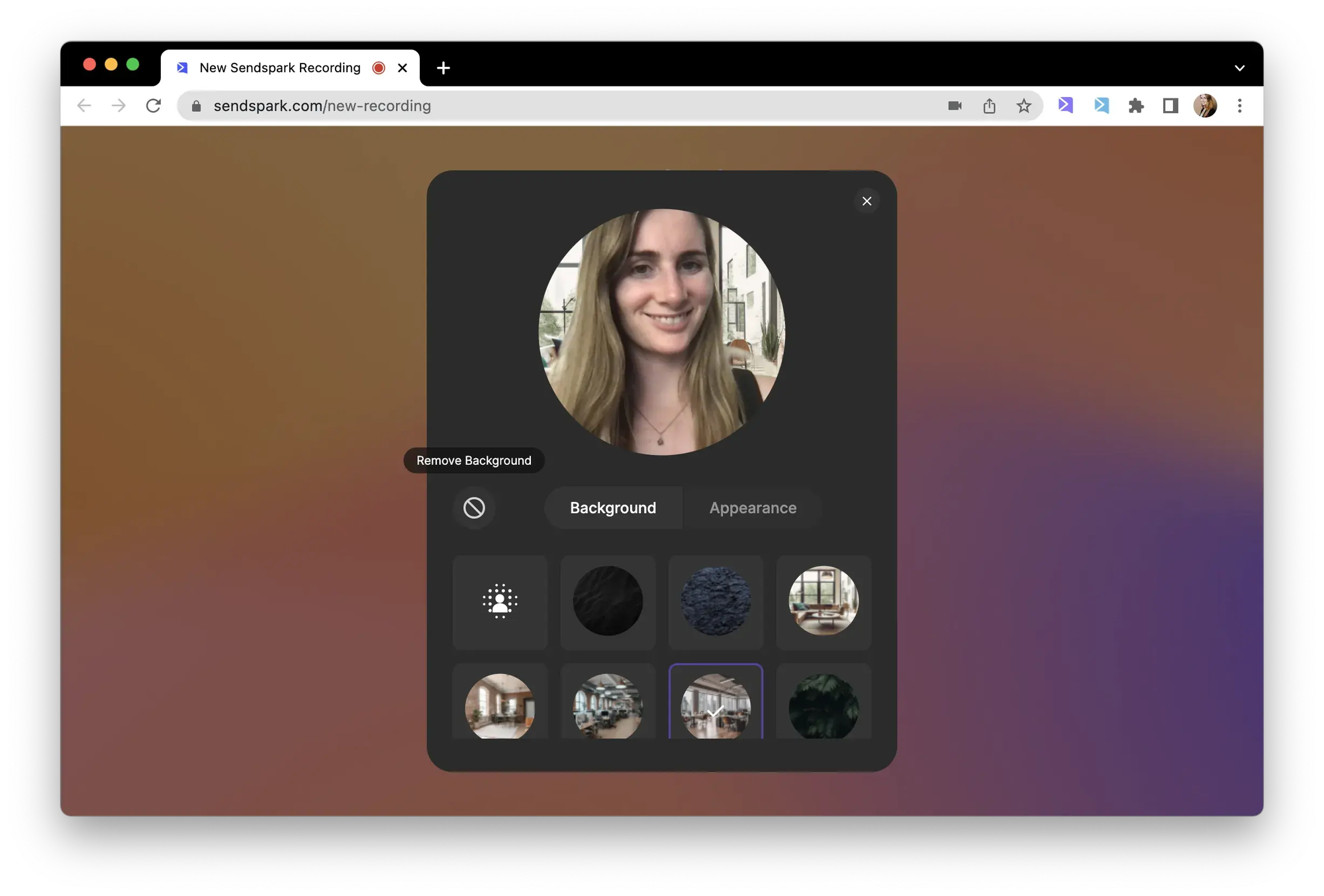 Sendspark cam effects